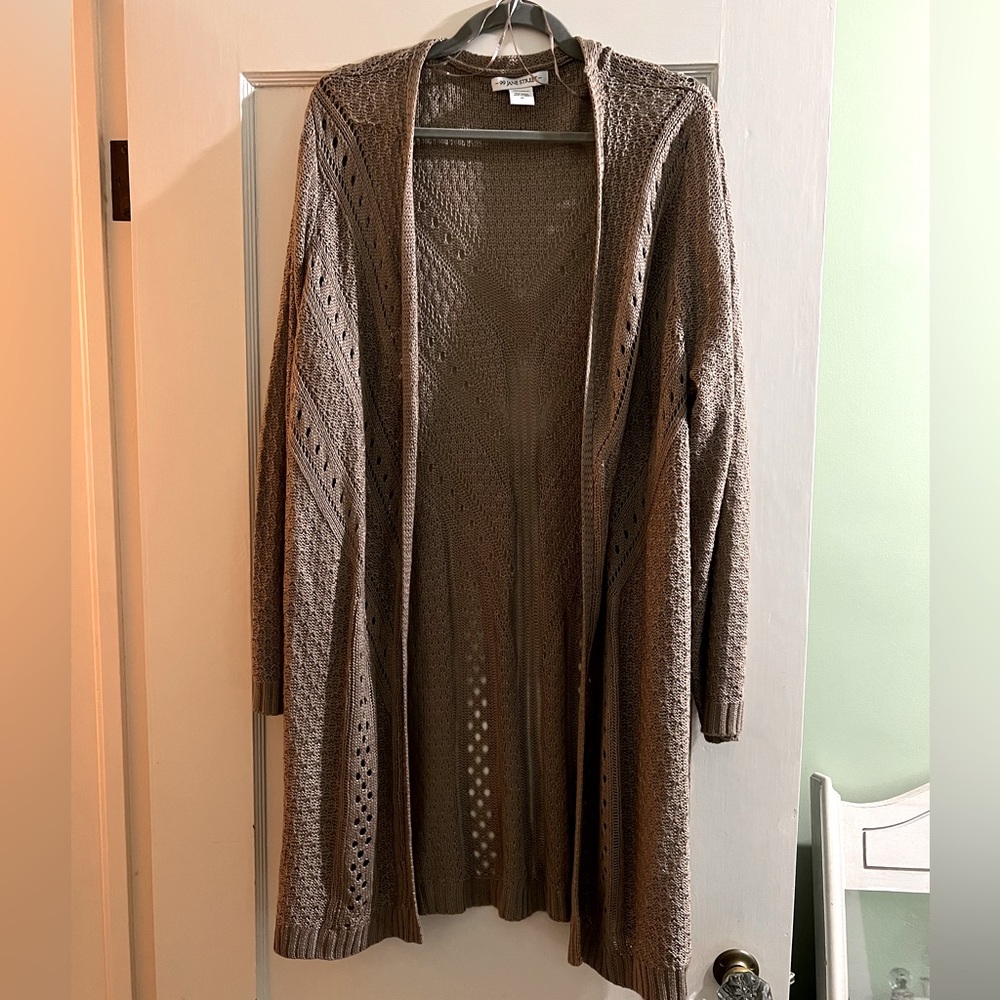 Beautiful knee length cardigan. Like knew.